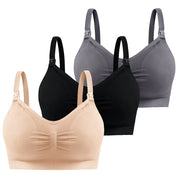 3-Pack Wireless Maternity Bras - Comfort & Breathability for Nursing