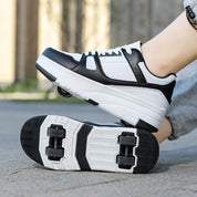 Ultra-Light Kids Roller Skate Shoes - 4-Wheel Sneakers for Fun!