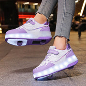 LED Light Roller Skate Shoes for Kids - Stylish & Fun Sneakers