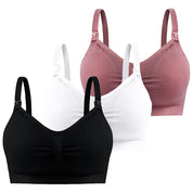 3-Pack Wireless Maternity Bras - Comfort & Breathability for Nursing